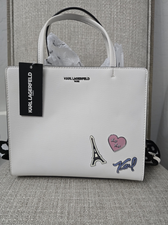 Karl Lagerfeld Handbags - NWT Karl Lagerfeld Paris Maybelle Satchel Bag with Patches